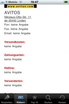 Bei den Händler-Infos tun sich ziemlich oft Lücken auf Bei den Händler-Infos tun sich ziemlich oft Lücken auf