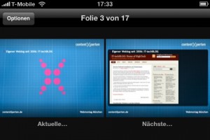 Mit Keynote Remote lässt sich die Keynote-Präsentation am Mac drahtlos steuern