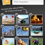Titel eingeben und Bilder neu arrangieren - das ist mit der clixxie-fotobuch-App ein Klacks