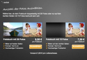 Die clixxie-fotobuch-Facebook-App begrüßt euch beim ersten Mal so...