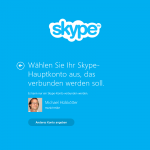 Erste Überraschung: die Skype-8-App kannte automatisch meinen Login-Namen (das Kennwort zum Glück nicht)
