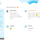 Übersichtlich und aufgeräumt - so präsentiert sich die Windows-8-Skype-App