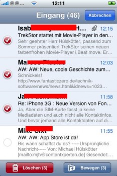 Neu: Mehrere E-Mails auf einmal löschen