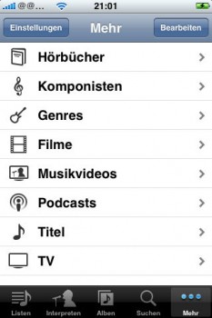 Mit Remote lassen sich neben Musikstücken auch Hörbücher, Podcasts und Filme fernsteuern