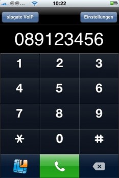 Telefonieren via Internet mit dem Sipgate-iPhone-Client