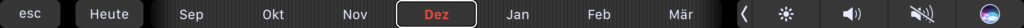 Touch Bar im Kalendermodus
