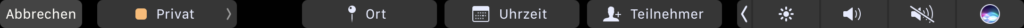 Touch Bar Kalender