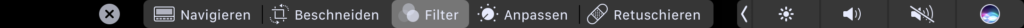 Touch Bar für Fotos