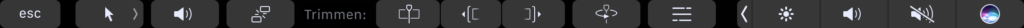 Touch Bar für Final Cut Pro