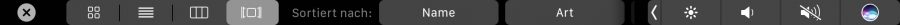 Touchbar-Integration in Finder