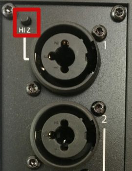 TC Helion Voicesolo FX150 Rückseite Hi-Z-Schalter
