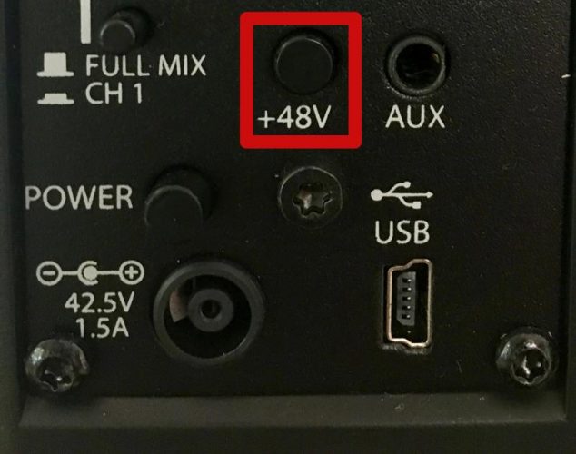 TC Helion Voicesolo FX150 Rückseite Phantom-Schalter