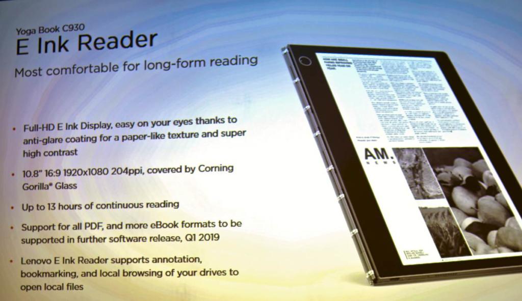 Das Yoga Book C930 ist Lenovo Antwort auf den Amazon Kindle Paperwhite - nur in groß und schnell