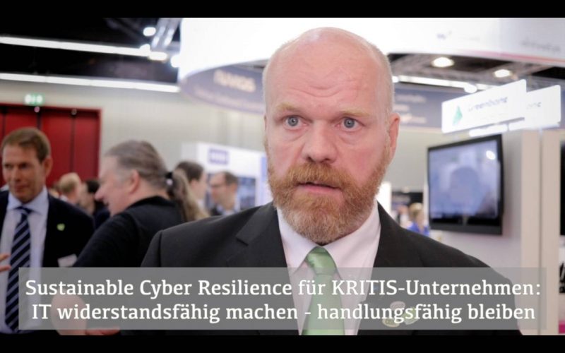 Dirk Schrader von Greenbone über Sustainable Cyber Resilience