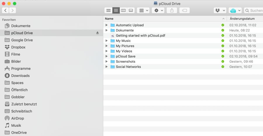 pCloud Drive integriert sich nahtlos ins OS des Rechners