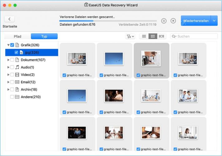 Gelöschte Bilder oder Videos mit EaseUS Data Recovery Wizard wiederherstellen