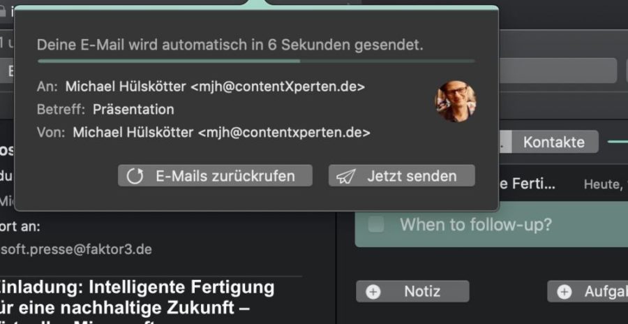Lieblingsfeature 1 - Mit Undo Send Nachrichten zurückholen