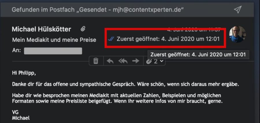 Lieblingsfeature 3 - Aktuellen Mailversand stets im Blick