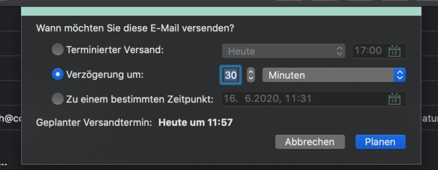 Lieblingsfeature 4 - Zeitverzögertes Versenden von Nachrichten