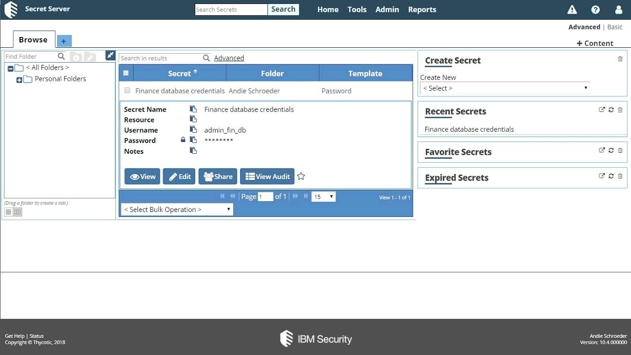 Mit dem IBM Security Secret Server lassen sich Priviledged Accounts managen