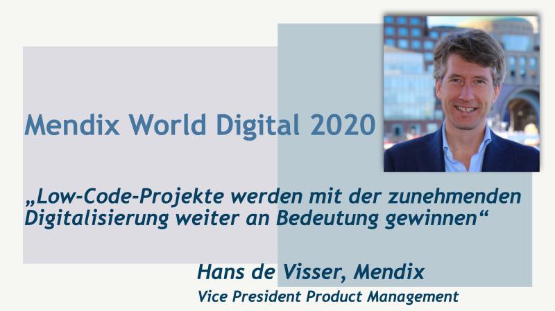 Hans de Visser (Mendix) über die Mendix World 2020