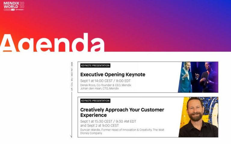 Mendix World 2020: digitales Low-Code-Event, vollgepackt und umfassend ...