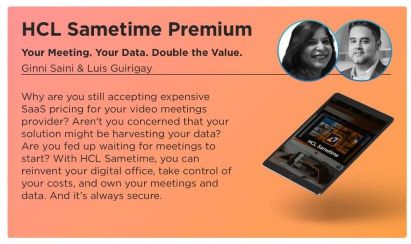HCL Digital Week 2020 - Launch von HCL Sametime Premium