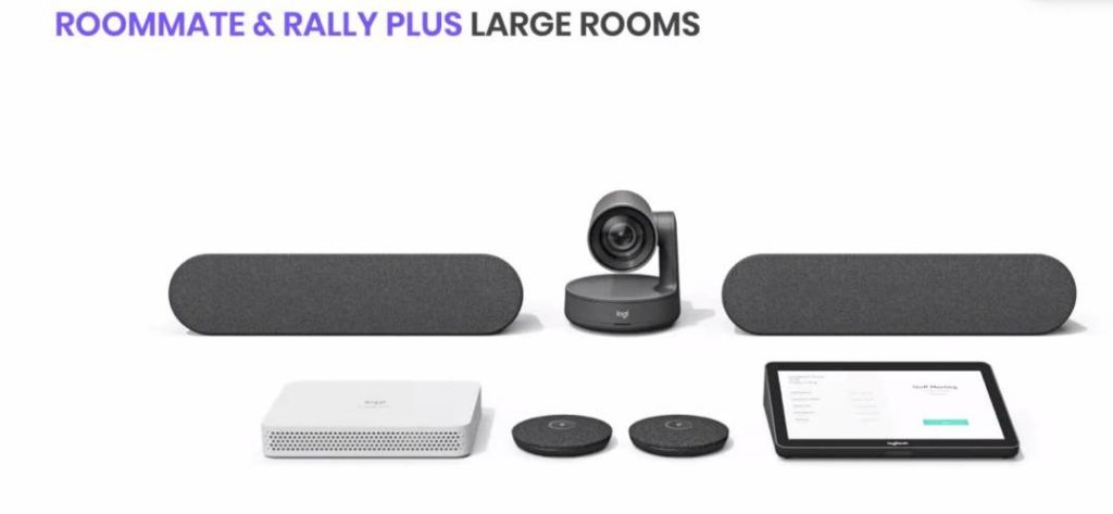 Logitech Roommate und Rally Plus für große Meetingräume