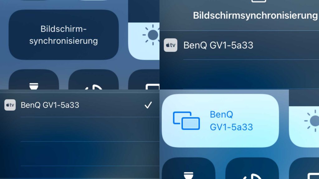 BenQ GV1 mit iPhone via Airplay verbinden
