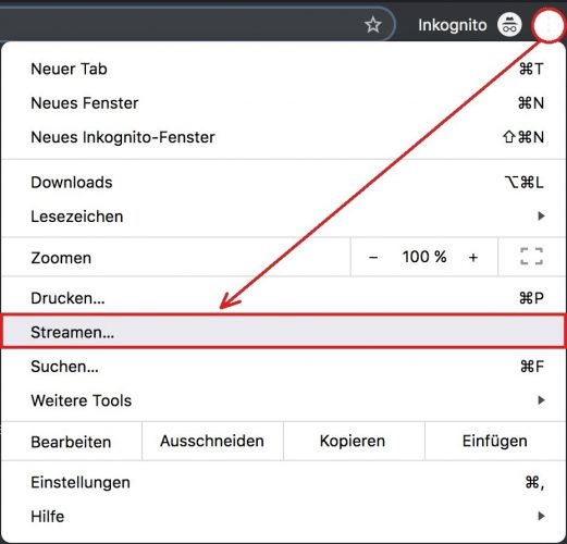 Netflix-Inhalte via Google Chrome-Browser und BenQ GV1 streamen