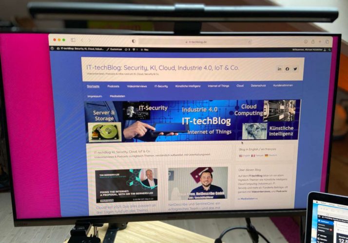 BenQ ScreenBar LED-Monitorlampe frontal