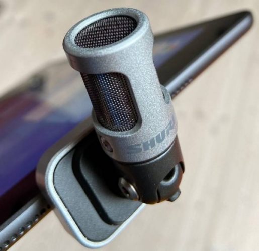 Shure MV88 - ohne Ploppschutz am iPad