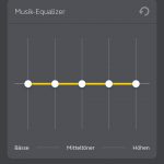 Der Sound+App wurde u.a. ein Equalizer spendiert
