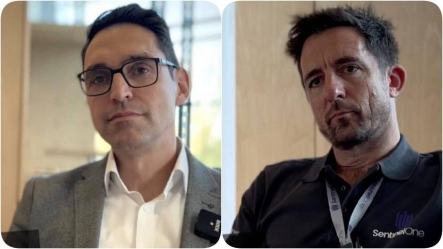 Roland Stritt und Matthias Canisius von SentinelOne auf der it-sa 2022