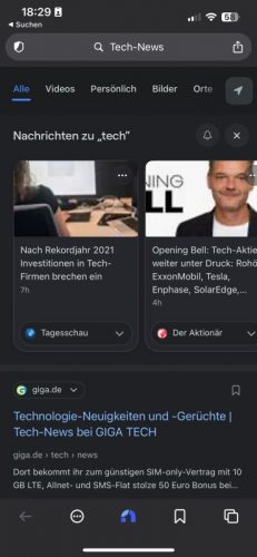 Neeva gibt es auch in der mobilen Ausprägung für Smartphone und Tablet