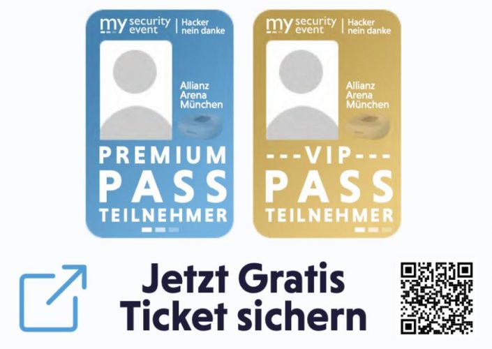 Am besten gleich für mysecurityevent per QR-Code anmelden