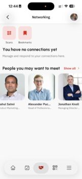 Die Sektion "Networking" der EIC-2026-App